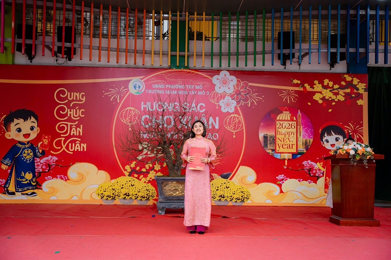 Hội chợ Xuân 2026 tại trường Mầm non Tây Mỗ 3